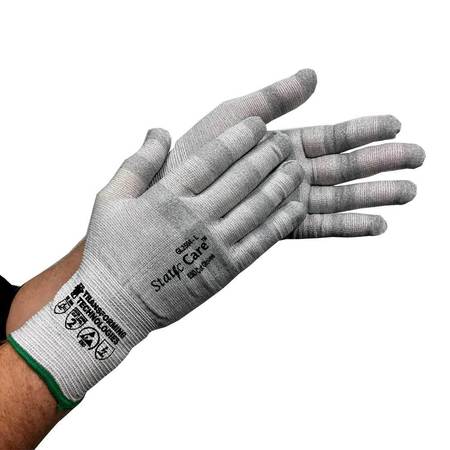 TRANSFORMING TECHNOLOGIES ESD Cut Resistant Gloves, Plain, Large GL2504